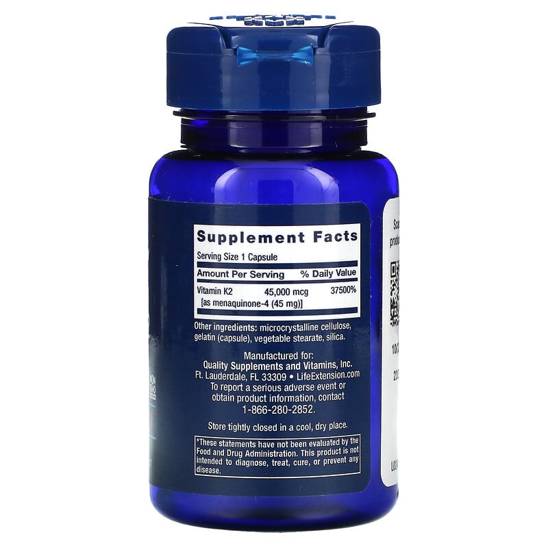 Life Extension, Mega Vitamin K2, 30 Capsules 737870241737