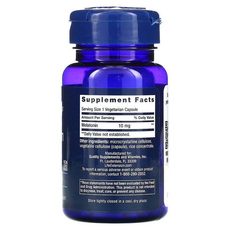 Life Extension, Melatonin, 10 mg, 60 Vegetarian Capsules 737870331063