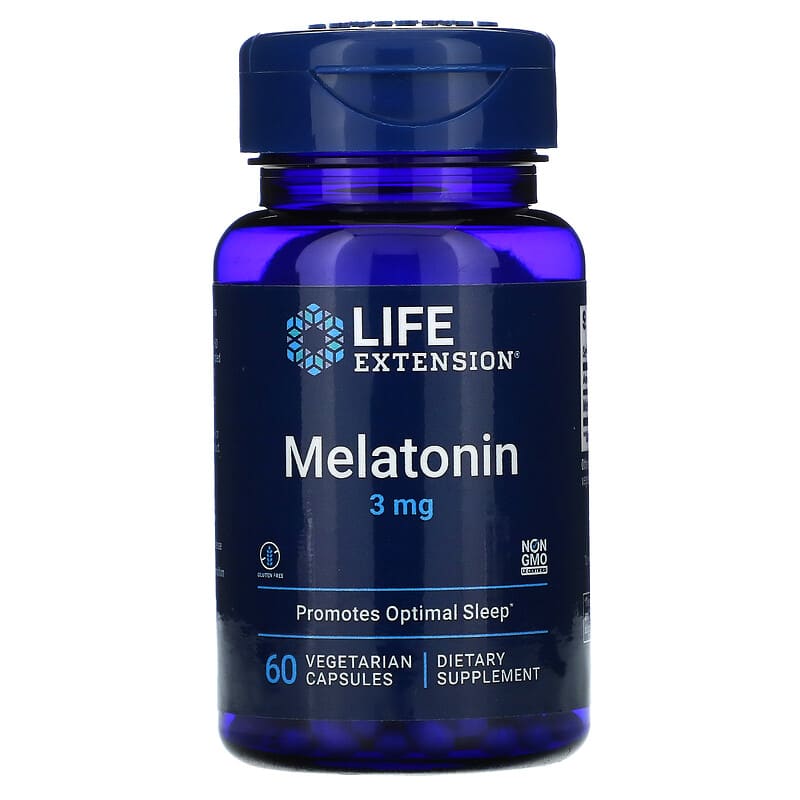 Life Extension Melatonin 3 mg 60 Vegetarian Capsules 737870330066