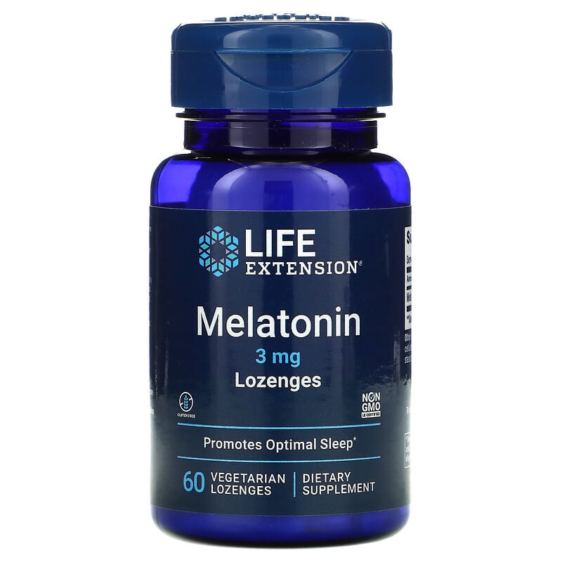 Life Extension Melatonin 3 mg 60 Vegetarian Lozenges 737870332060