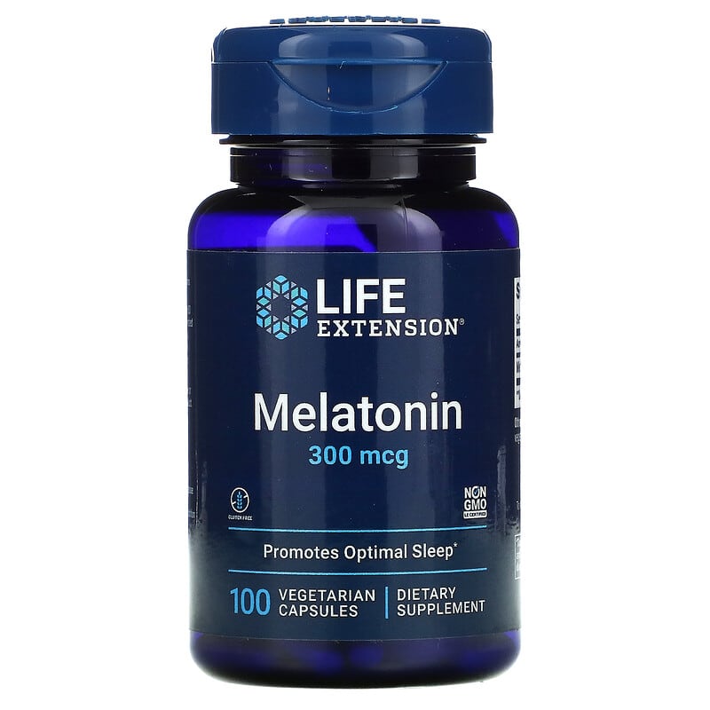 Life Extension Melatonin 300 mcg 100 Vegetarian Capsules 737870166818