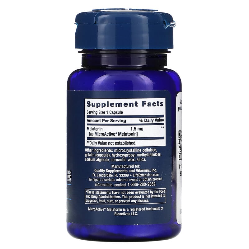 Life Extension, Melatonin IR/XR, 60 Capsules 737870220169