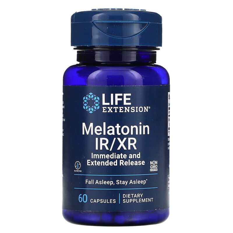 Life Extension Melatonin IR/XR 60 Capsules 737870220169