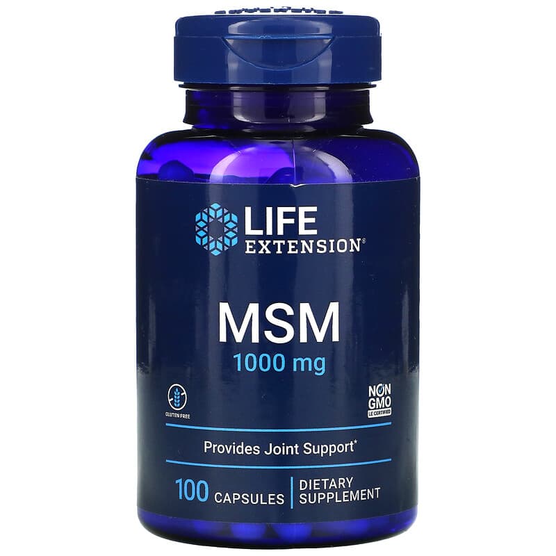 Life Extension MSM 1,000 mg 100 Capsules 737870451105