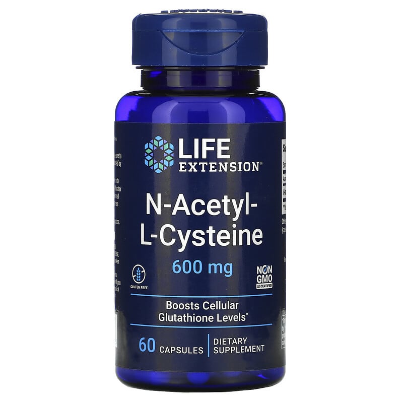 Life Extension N-Acetyl-L-Cysteine 600 mg 60 Capsules 737870154365