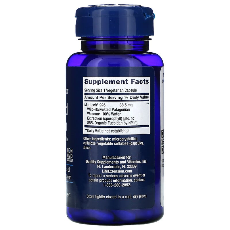 Life Extension, Optimized Fucoidan with Maritech 926, 60 Vegetarian Capsules 737870151364