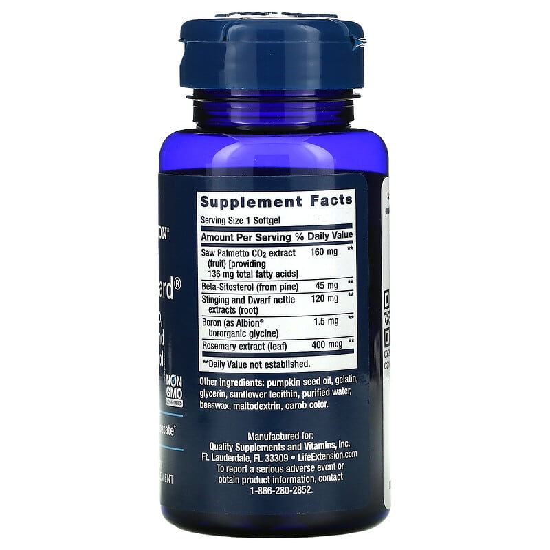 Life Extension, PalmettoGuard Saw Palmetto/Nettle Root with Beta-Sitosterol, 60 Softgels 737870179061