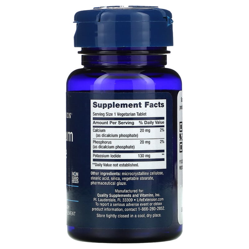 Life Extension, Potassium Iodide Tablets, 130 mg, 14 Tablets 737870577140