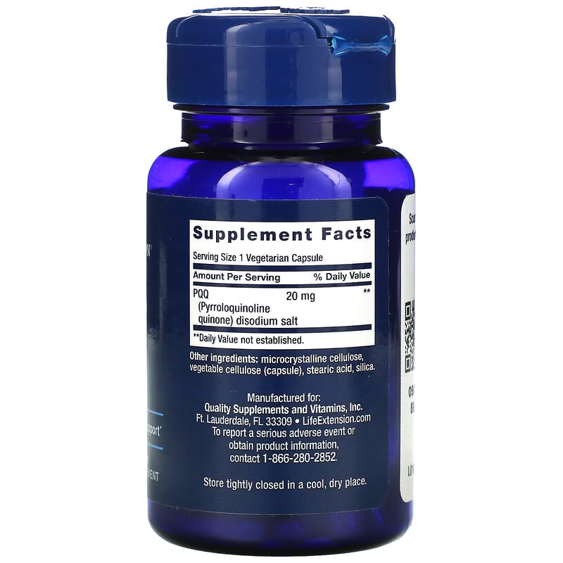 Life Extension, PQQ , 20 mg, 30 Vegetarian Capsules 737870164739