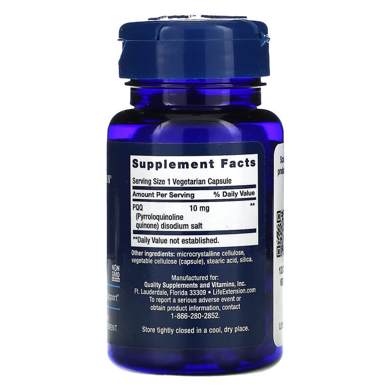 Life Extension, PQQ Caps, 10 mg, 30 Vegetarian Capsules 737870150039