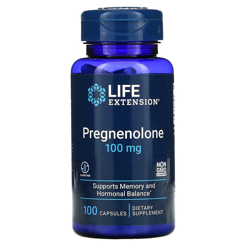 Life Extension Pregnenolone 100 mg 100 Capsules 737870700104