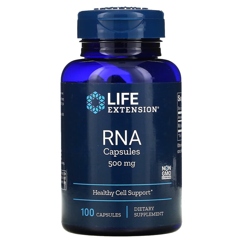 Life Extension RNA Capsules 500 mg 100 Capsules 737870070108