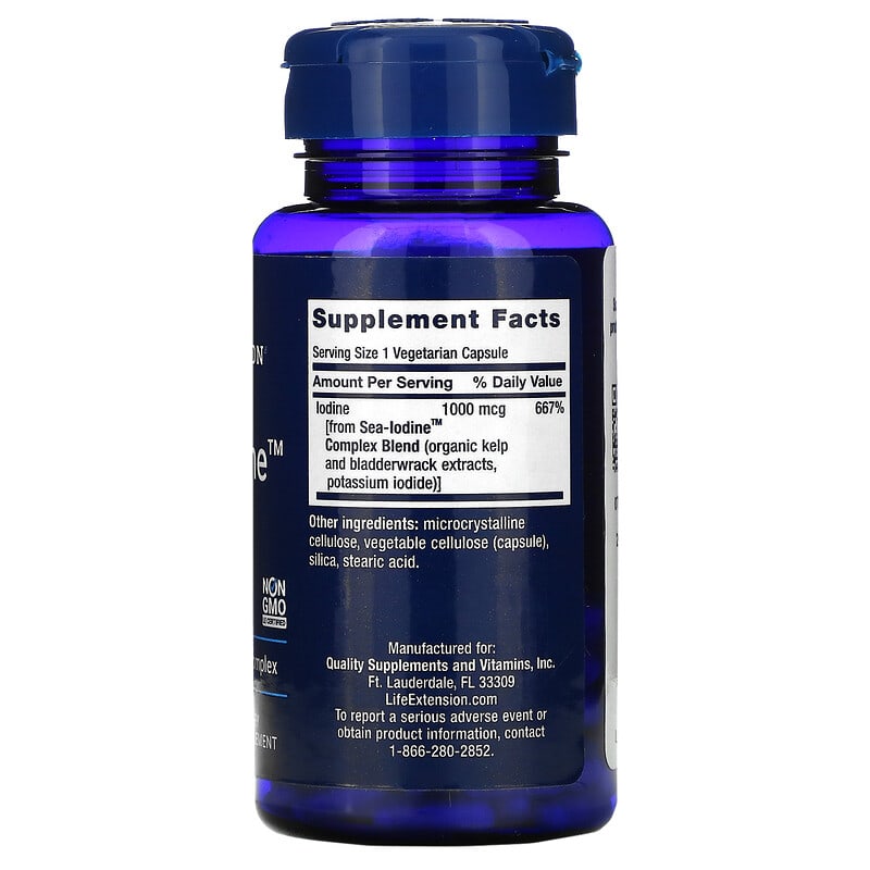 Life Extension, Sea-Iodine, 1,000 mcg, 60 Vegetarian Capsules 737870174066