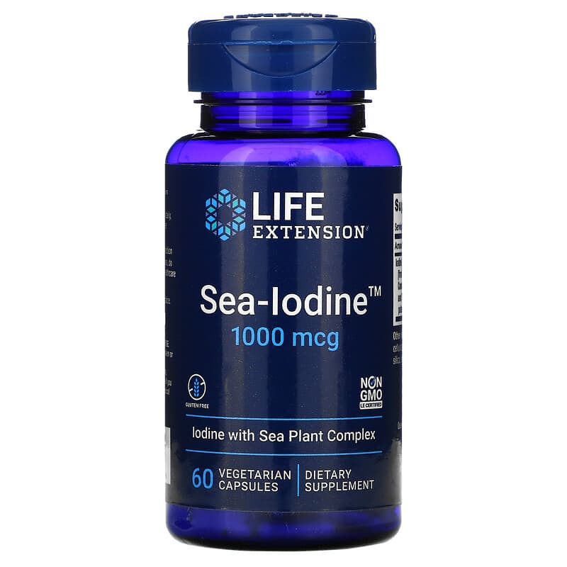 Life Extension Sea-Iodine 1,000 mcg 60 Vegetarian Capsules 737870174066