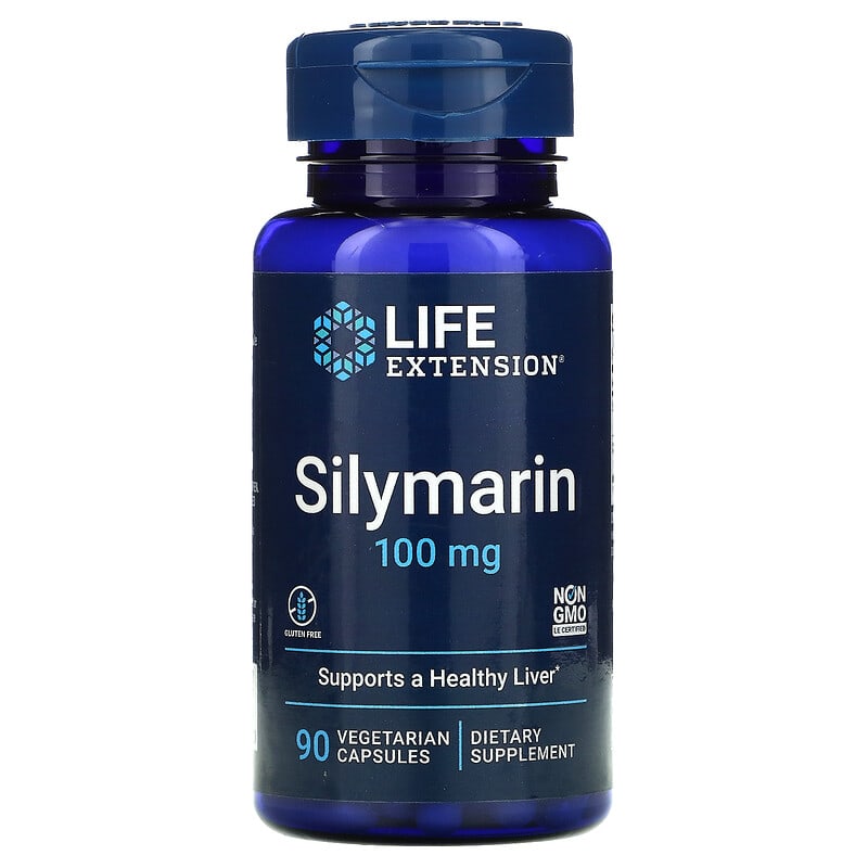 Life Extension Silymarin 100 mg 90 Vegetarian Capsules 737870188490