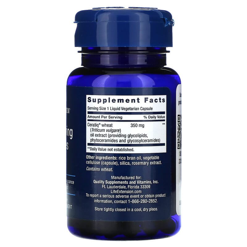 Life Extension, Skin Restoring Ceramides, 30 Liquid Vegetarian Capsules 737870209638