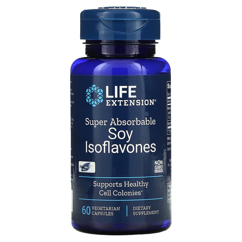 Life Extension Soy Isoflavones Super Absorbable 60 Vegetarian Capsules 737870164968