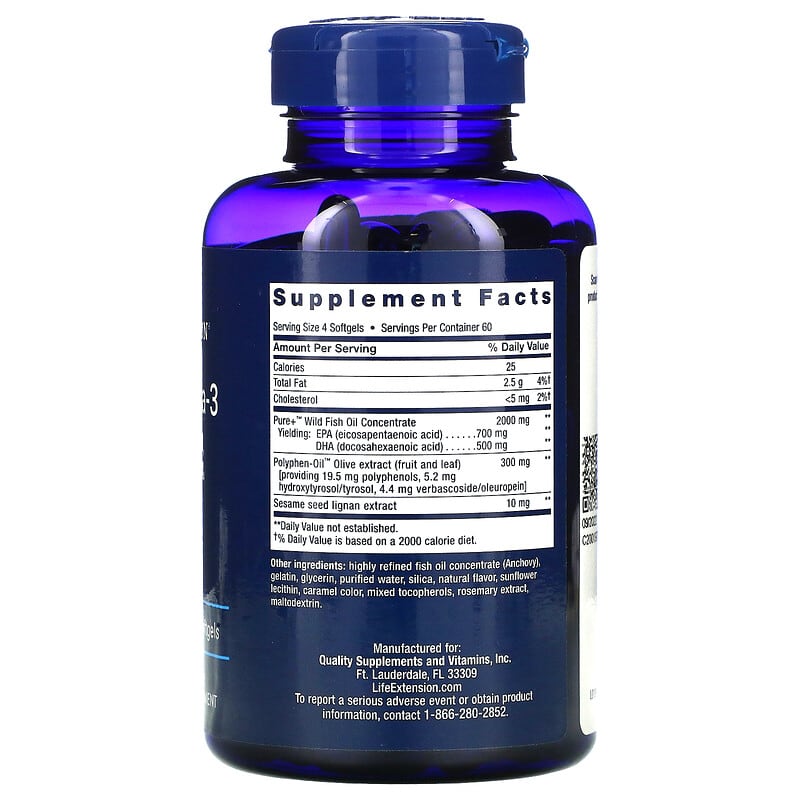 Life Extension, Super Omega-3, 240 Softgels 737870198628