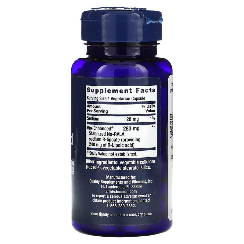 Life Extension, Super R-Lipoic Acid, 240 mg, 60 Vegetarian Capsules 737870120865