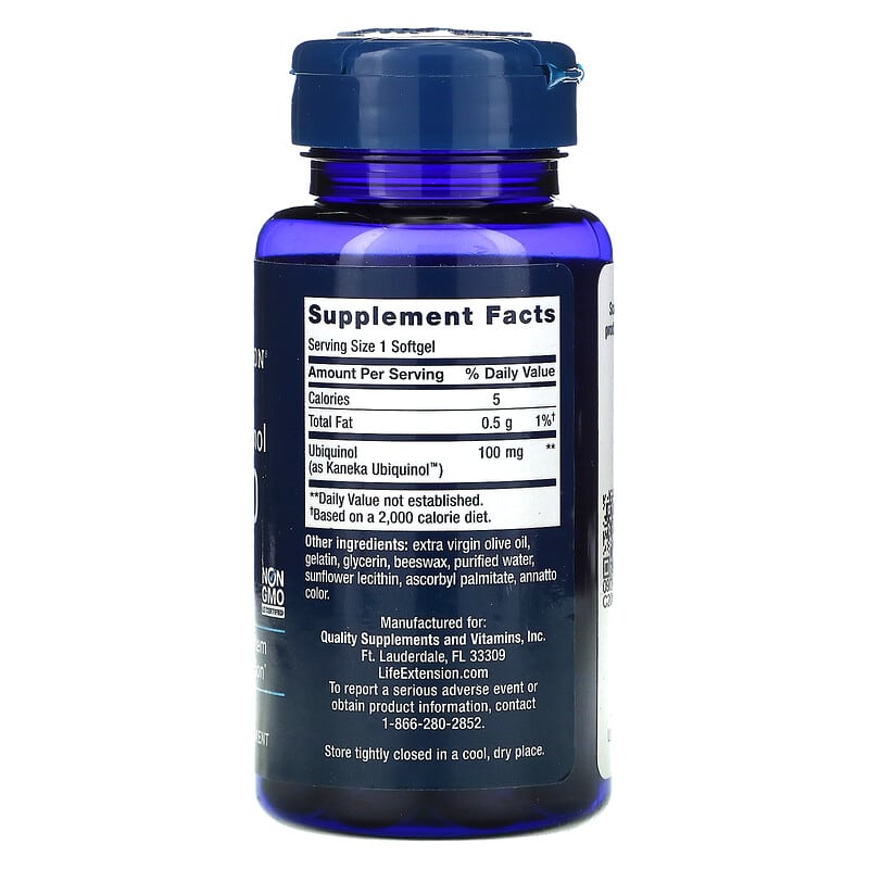 Life Extension, Super Ubiquinol CoQ10, 100 mg, 60 Softgels 737870192961
