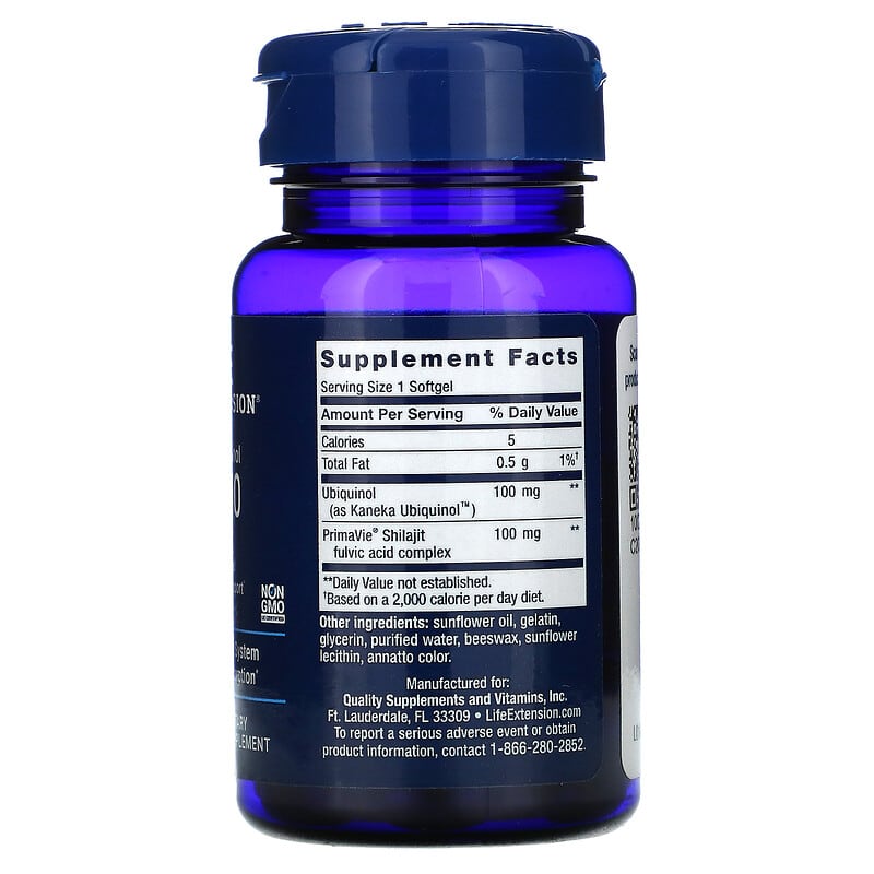 Life Extension, Super Ubiquinol CoQ10 with Enhanced Mitochondrial Support, 100 mg, 60 Softgels 737870142669