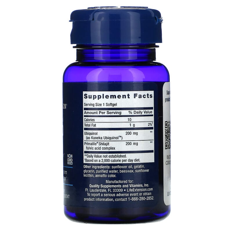Life Extension, Super Ubiquinol CoQ10 with Enhanced Mitochondrial Support, 200 mg, 30 Softgels 737870143123
