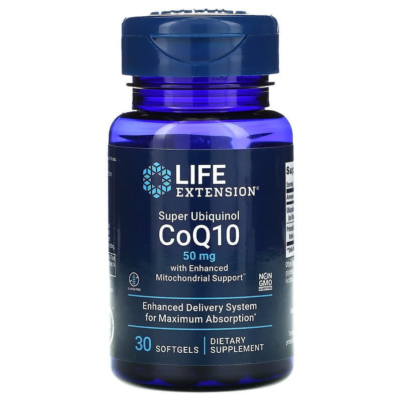 Life Extension Super Ubiquinol CoQ10 with Enhanced Mitochondrial Support 50 mg 30 Softgels 737870142737