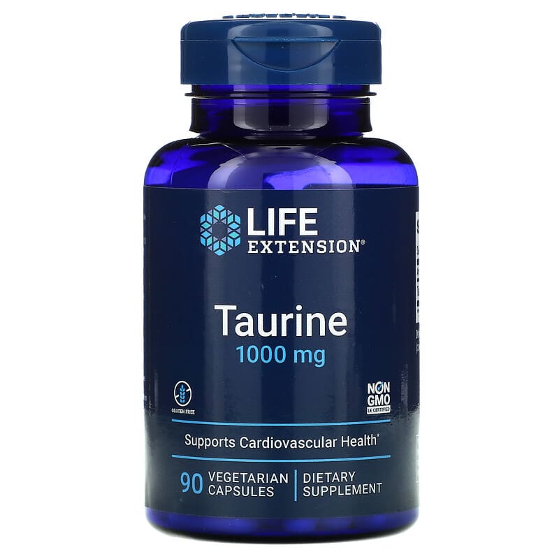 Life Extension Taurine 1,000 mg 90 Vegetarian Capsules 737870182795