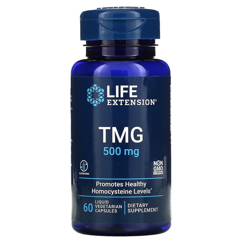 Life Extension TMG 500 mg 60 Liquid Vegetarian Capsules 737870185963