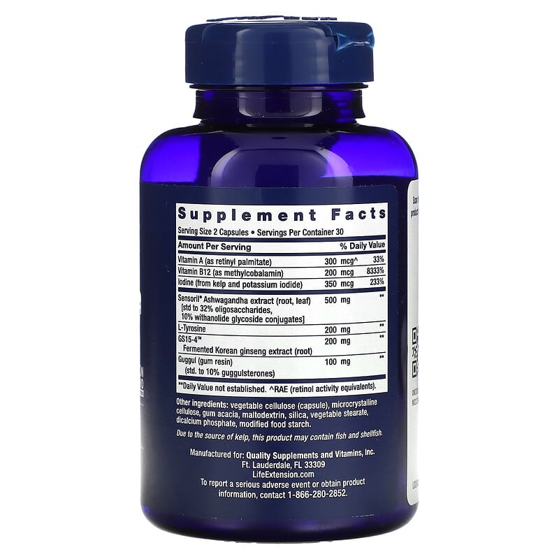 Life Extension, Triple Action Thyroid, 60 Capsules 737870200369