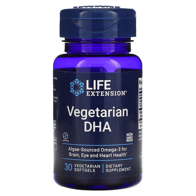 Life Extension Vegetarian DHA 30 Vegetarian Softgels 737870164036