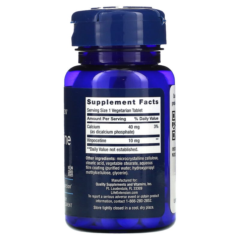 Life Extension, Vinpocetine, 10 mg, 100 Vegetarian Tablets 737870132714