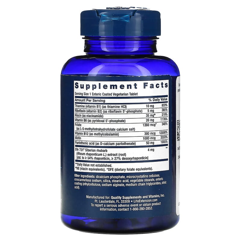 Life Extension, Youthful Woman 40+ with B-Complex, 30 Enteric Coated Vegetarian Tablets 737870250739