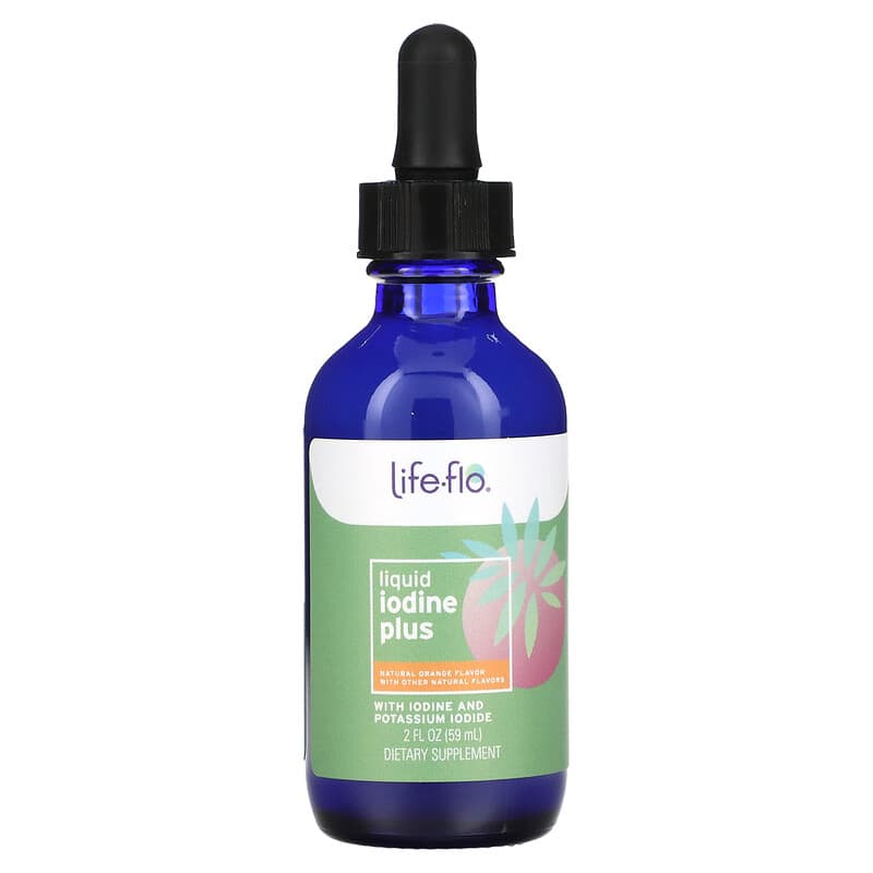 Life-flo, Liquid Iodine Plus, Natural Orange, 2 fl oz (59 ml) 645951282213