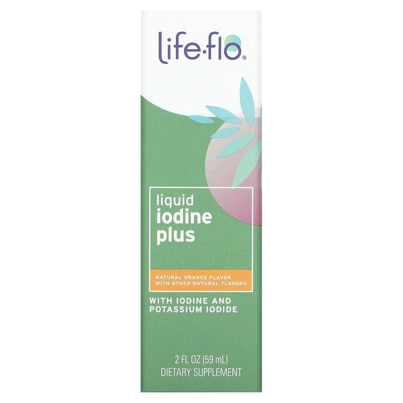 Life-flo Liquid Iodine Plus Natural Orange 2 fl oz (59 ml) 645951282213