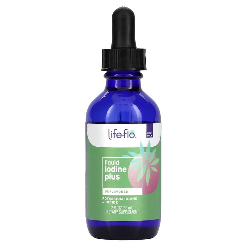 Life-flo, Liquid Iodine Plus, With Potassium Iodide & Iodine, Unflavored, 2 fl oz (59 ml) 645951915470