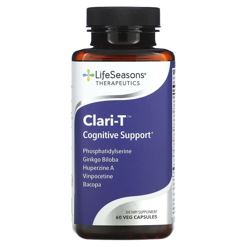 LifeSeasons Clari-T Cognitive Support 60 Veg Capsules 853760002094