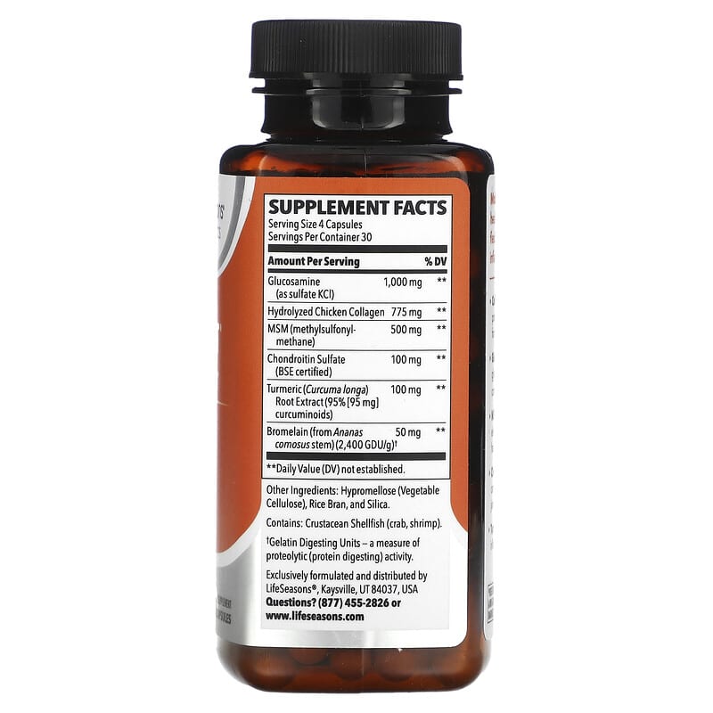 LifeSeasons, Mobili-T, Joint Support, 120 Veg Capsules 853760002018