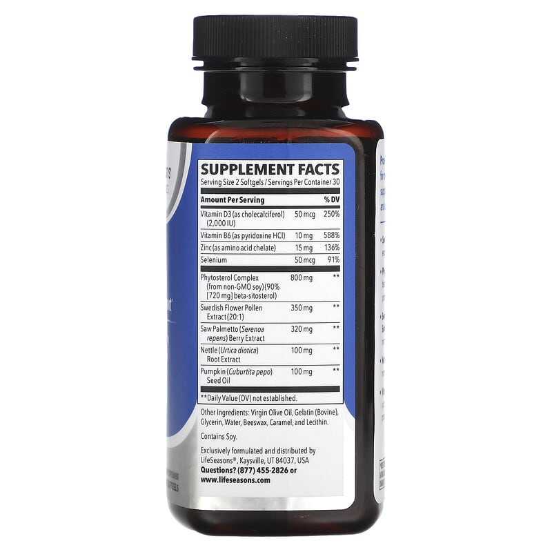 LifeSeasons, Pros-T, Prostate Support, 60 Softgels 853760002117