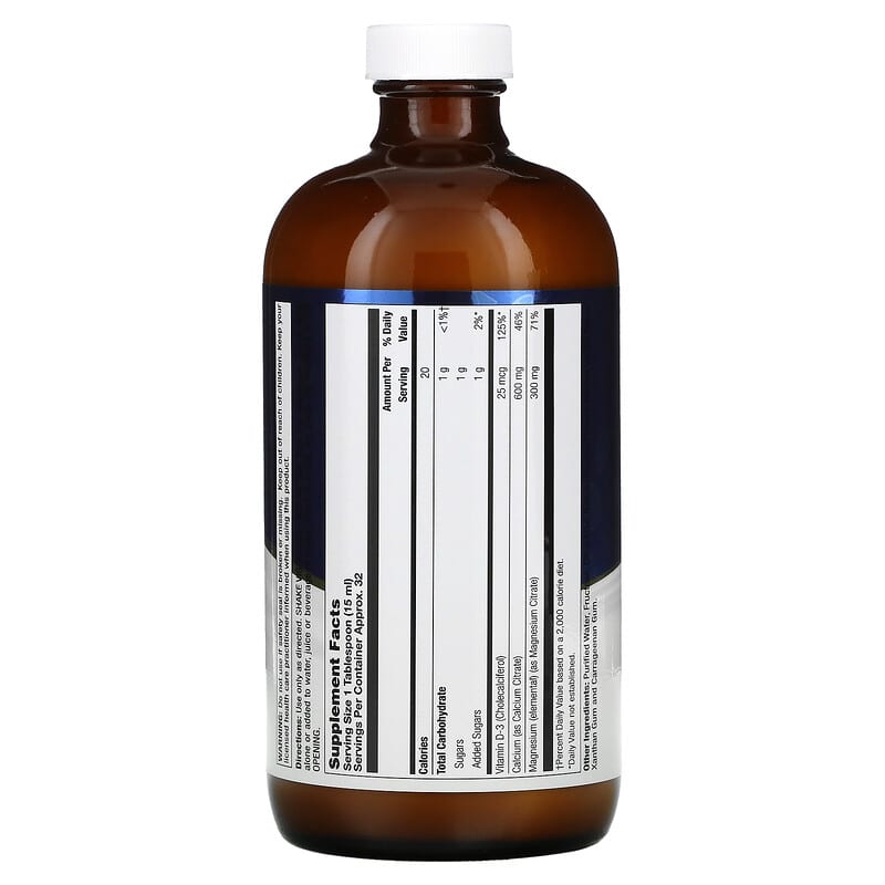 LifeTime Vitamins, Calcium Magnesium Citrate, Plus Vitamin D-3, Orange Vanilla, 16 fl oz (473 ml) 53232400056