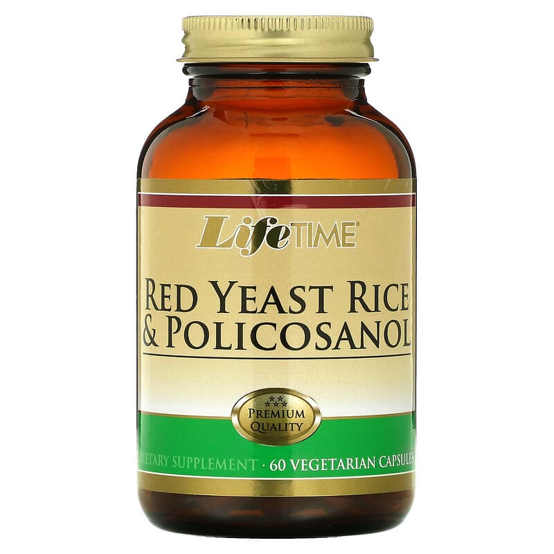 LifeTime Vitamins Red Yeast Rice & Policosanol 60 Vegetarian Capsules 53232290114