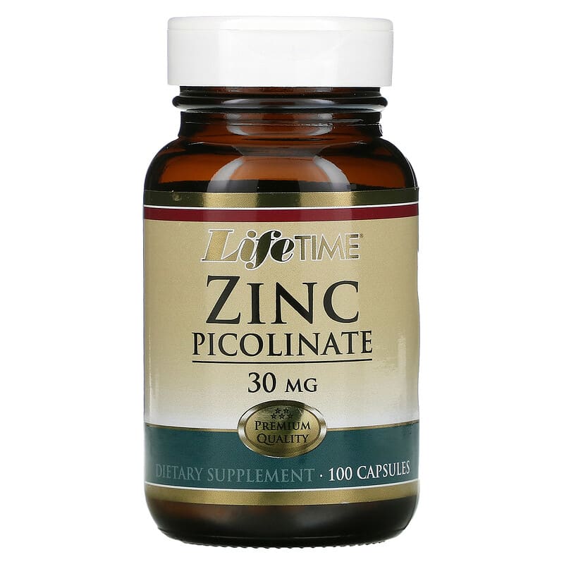 LifeTime Vitamins Zinc Picolinate 30 mg 100 Capsules 53232401213