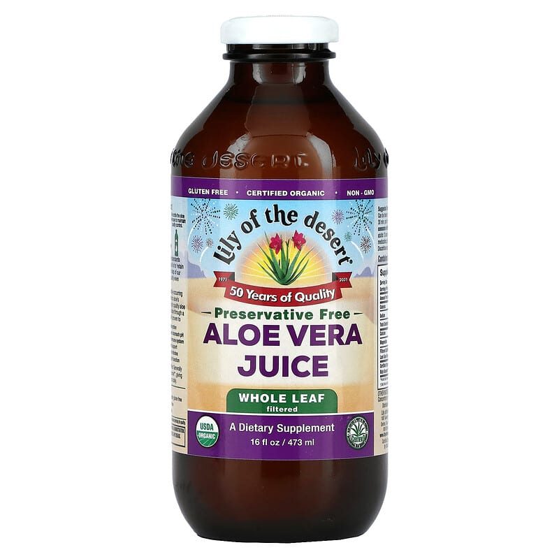 Lily of the Desert Aloe Vera Juice Whole Leaf Filtered 16 fl oz (473 ml) 26395840168