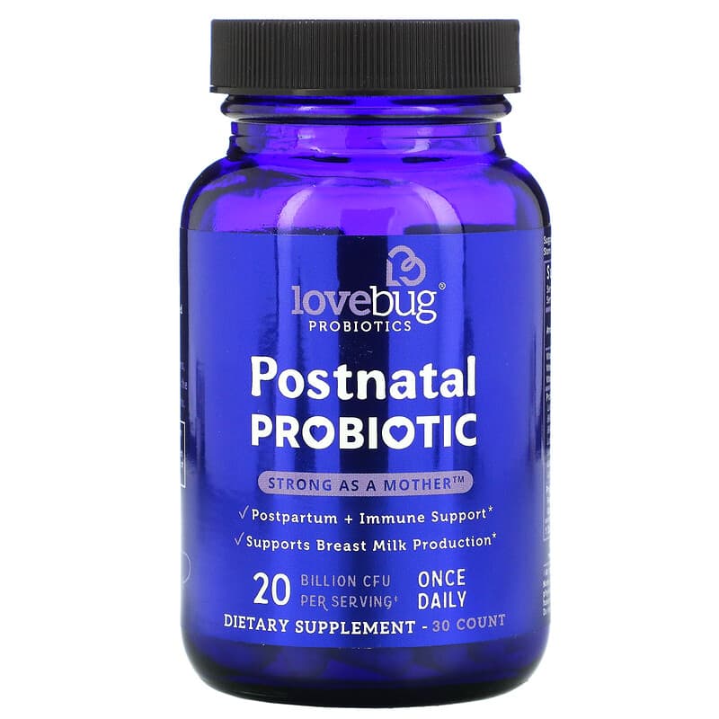 LoveBug Probiotics, Postnatal Probiotic, 20 Billion CFU, 30 Count 864377000168