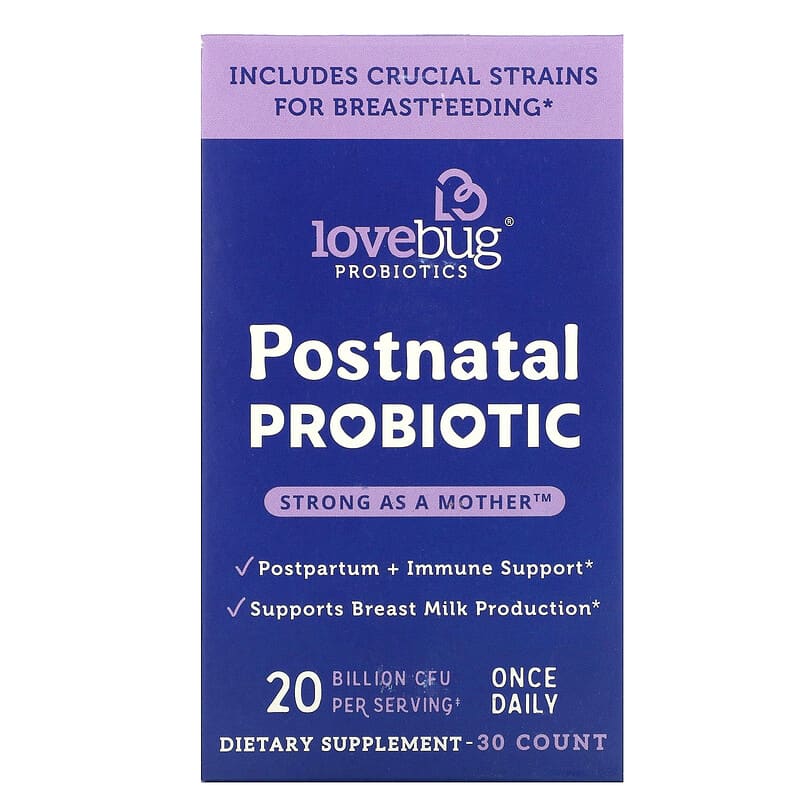 LoveBug Probiotics Postnatal Probiotic 20 Billion CFU 30 Count 864377000168