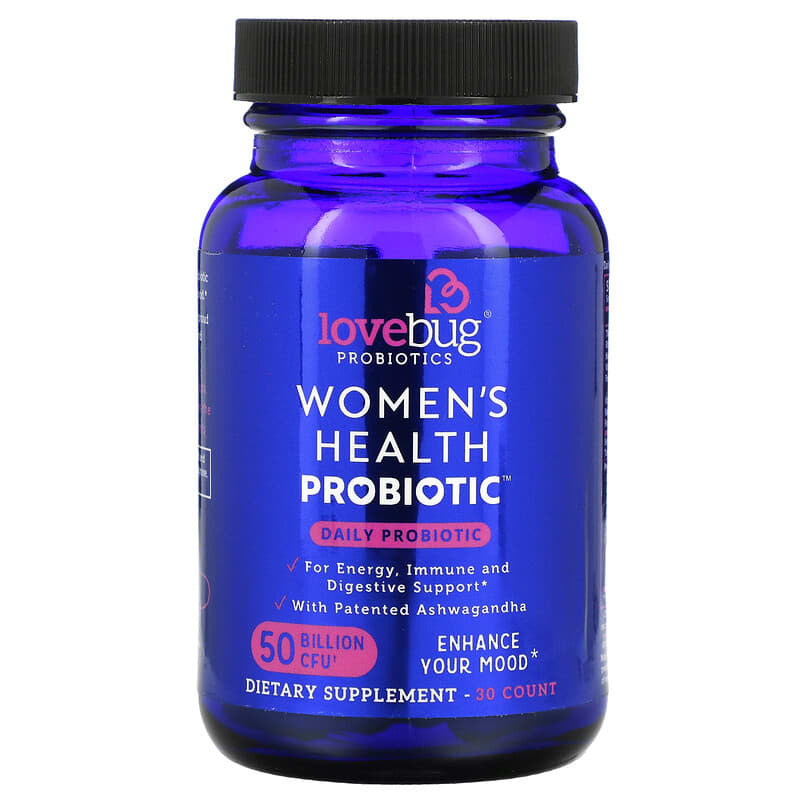 LoveBug Probiotics, Women's Health Probiotic, Daily Probiotic, 50 Billion CFU, 30 Count 850002716191