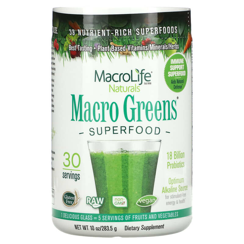 Macrolife Naturals Macro Greens Superfood 10 oz (283.5 g) 54139909000