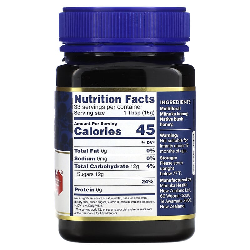 Manuka Health, Manuka Honey Blend, MGO 30+, 1.1 lb (500 g) 895015001513