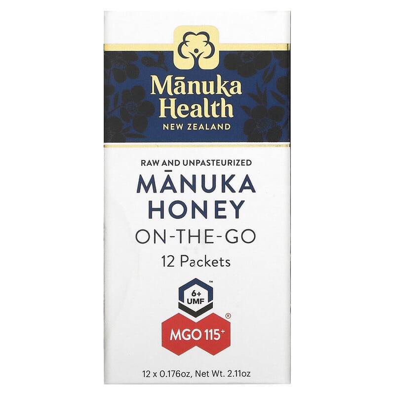 Manuka Health Manuka Honey On-The-Go MGO 115+ 12 Packets 0.176 oz (5 g) Each 895015002275