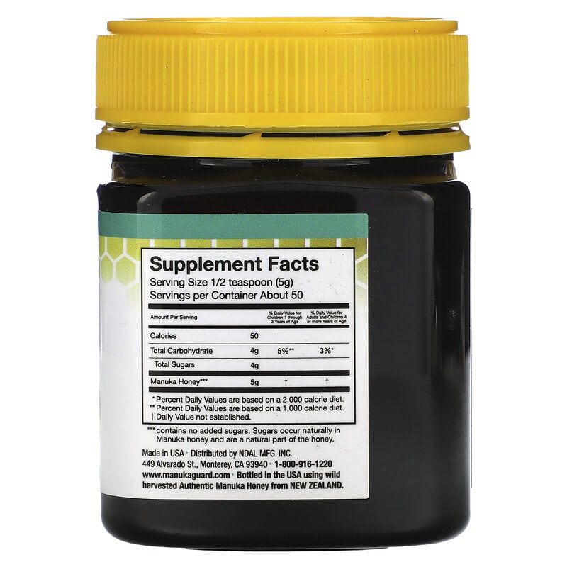ManukaGuard, Medical Grade Manuka Honey, MGO 400, 8.8 oz (250 g) 858631002043
